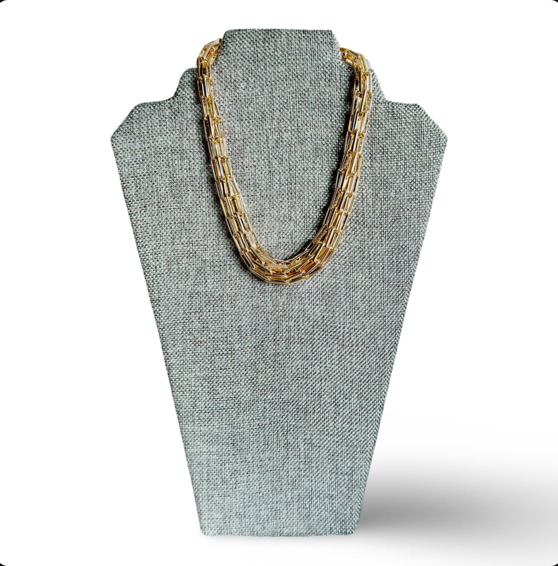 Round Style Paper Clip Choker Necklace - Reed House of Jewels