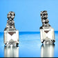 Silver Tone and Crystal Dangle Stud Earrings - Reed House of Jewels