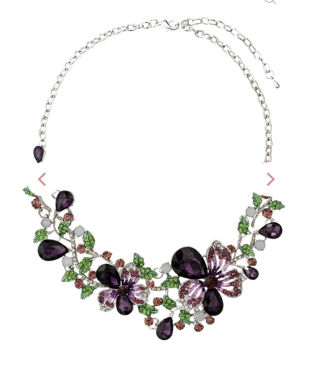 Purple Floral Statement Necklace - Reed House of Jewels