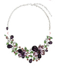 Purple Floral Statement Necklace - Reed House of Jewels