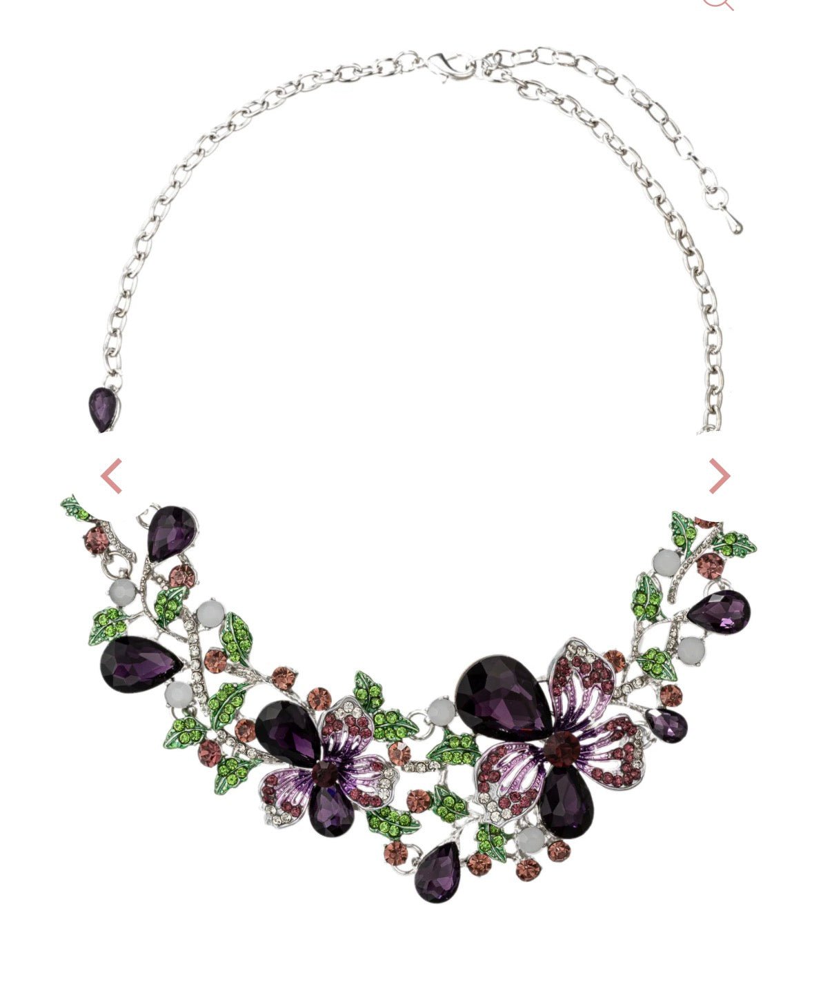 Purple Floral Statement Necklace - Reed House of Jewels