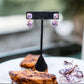 Purple Round Crystal Drop Earrings - Reed House of Jewels
