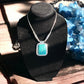 Silver and Faux Turquoise Big Stone Necklace - Reed House of Jewels