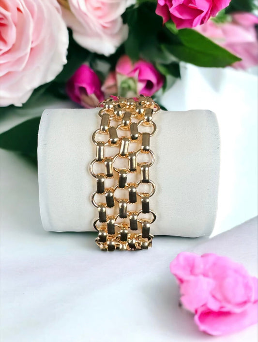 Gold Tone Link Bracelet - Reed House of Jewels