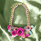 Fuchsia Floral Bouquet Statement Necklace - Reed House of Jewels