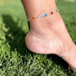 18k Gold Filled Multicolor Stone Anklet - Reed House of Jewels