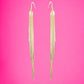Gold Tone Fringe Linear Drop Earrings - Reed House of Jewels