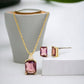 Cubic Zirconia 14K Gold Over Brass Rectangular 2 - pc Jewelry Set - Reed House of Jewels