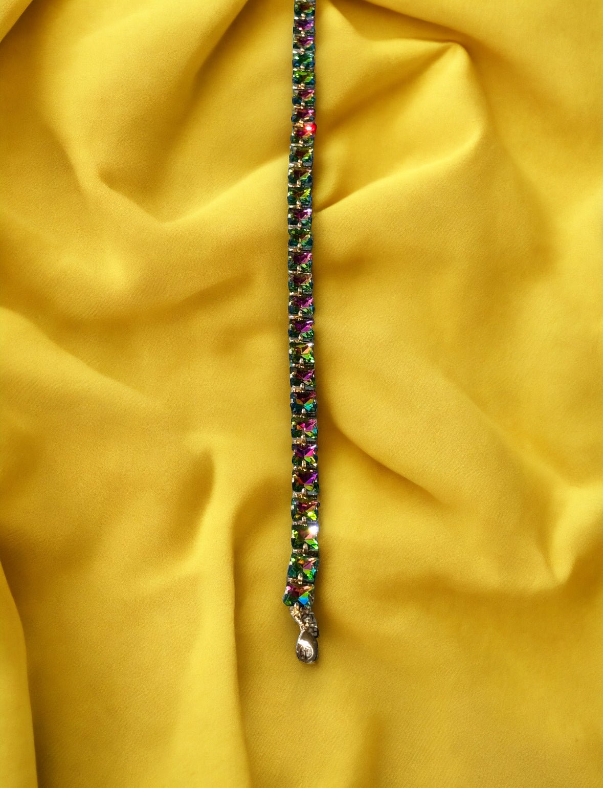 Multi - Colored Stone Gold Tone Collar Necklace - Reed House of Jewels
