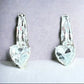 Silver Tone Crystal Heart Huggie Earrings - Reed House of Jewels