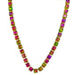 Multi - Colored Stone Gold Tone Collar Necklace - Reed House of Jewels