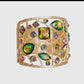 Chunky Multi - Colored Rhinestone Wide Cuff - Reed House of Jewels