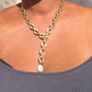 Freshwater Pearl Bold Link Necklace - Gold - Reed House of Jewels