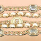 White Leather and Gold Mutli - Layer Bracelet - Reed House of Jewels