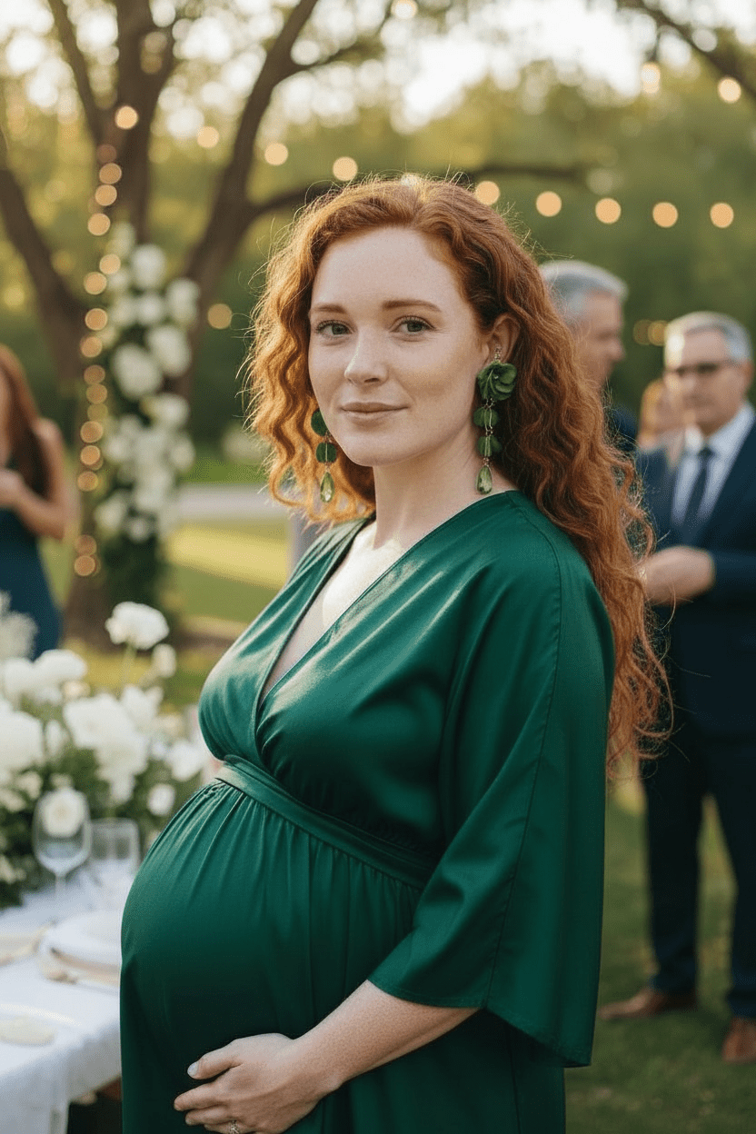 Green Floral Crystal Drop Earrings - Reed House of Jewels