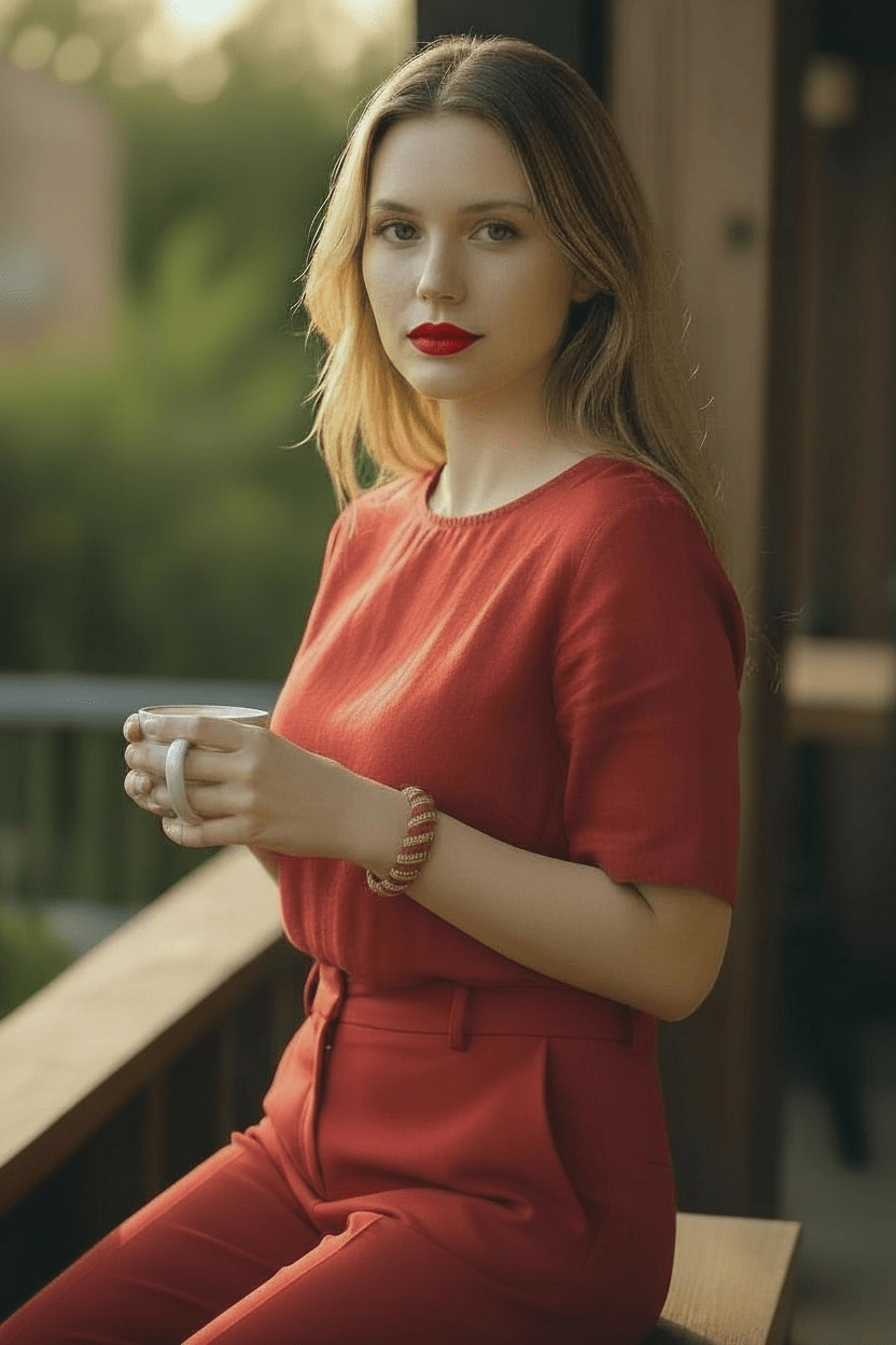 Red and White Crystal Twisted Design Bracelet - Reed House of Jewels