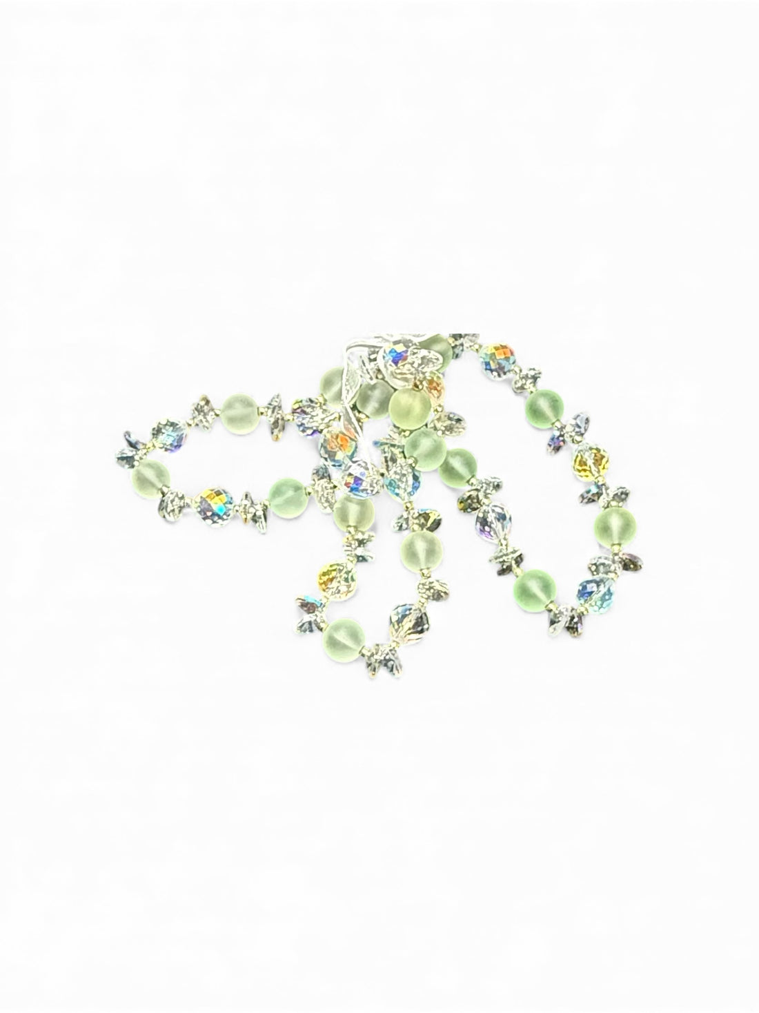 Clear Crystal and Mint Green 3 pcs. Stack - Reed House of Jewels