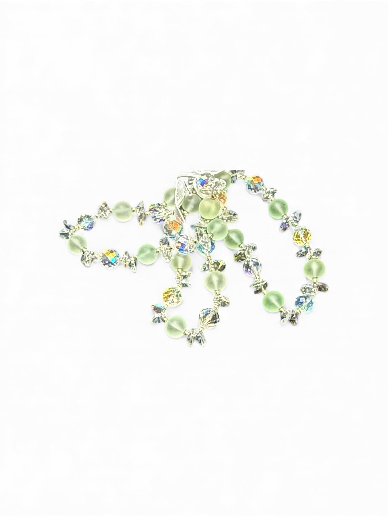 Clear Crystal and Mint Green 3 pcs. Stack - Reed House of Jewels