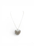 Chisel Silver Filigree Puffed Heart Pendant Necklace - Reed House of Jewels