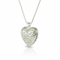 Chisel Silver Filigree Puffed Heart Pendant Necklace - Reed House of Jewels