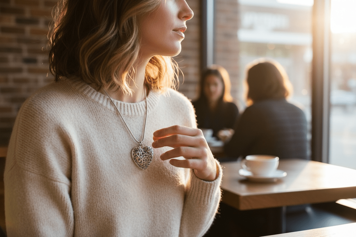 Chisel Silver Filigree Puffed Heart Pendant Necklace - Reed House of Jewels