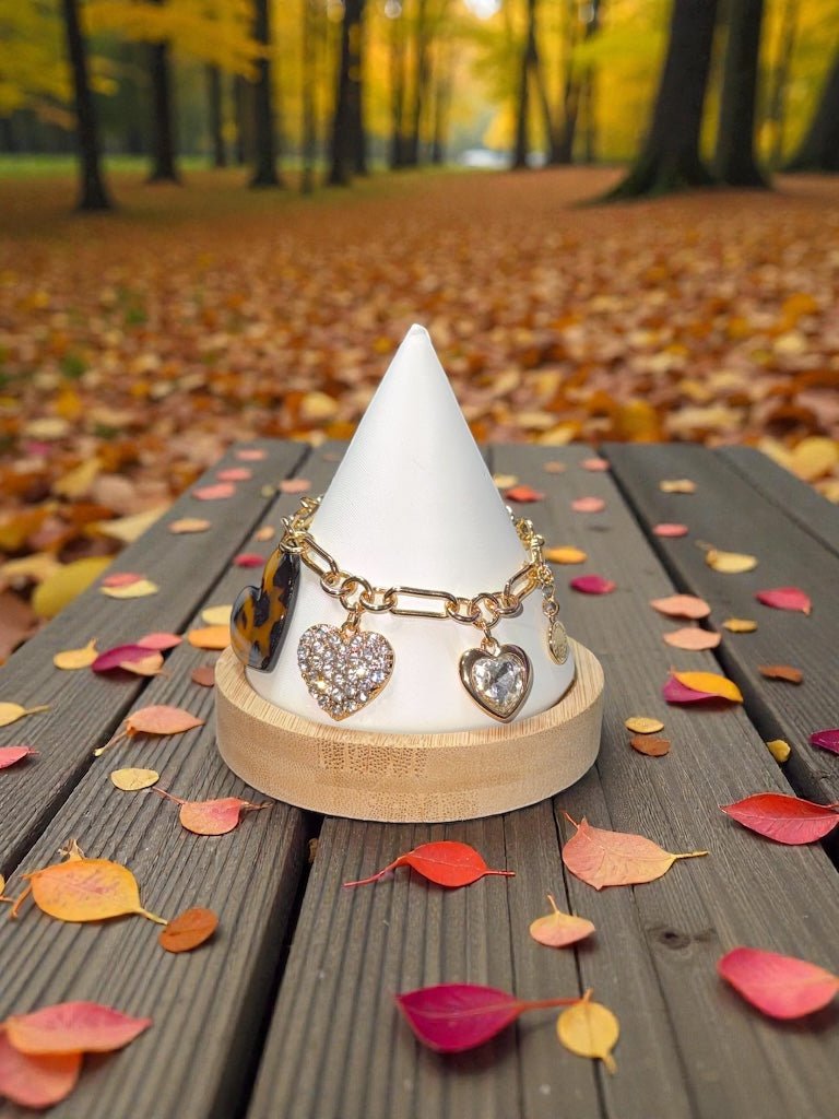 Tortoise Shell Hearts Bracelet and Earring Set - Reed House of Jewels