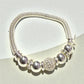 Silver - Tone Mesh Cuff Bangle with Crystal Accent Bracelet - Reed House of Jewels