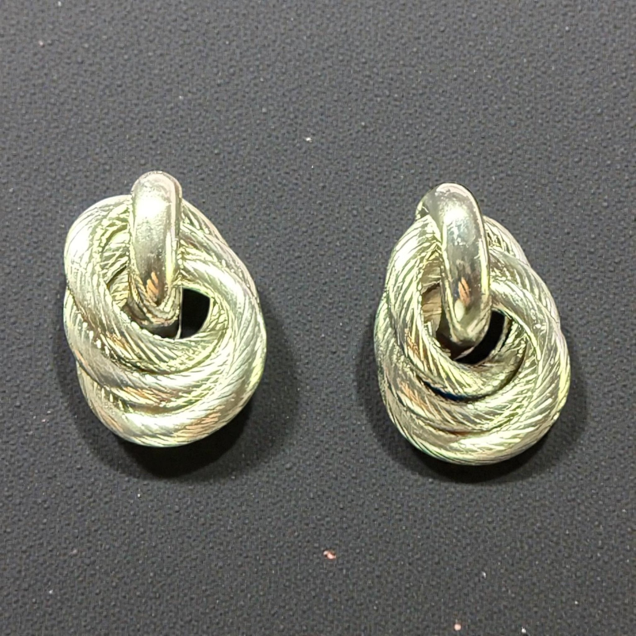 Vintage Silver Tone Love Knot Earrings - Reed House of Jewels