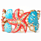 Beach Themed Crystal and Pearl Painted Cuff - Reed House of Jewels