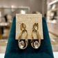 Abstract Sculptural Crystal Drop Earrings - Reed House of Jewels