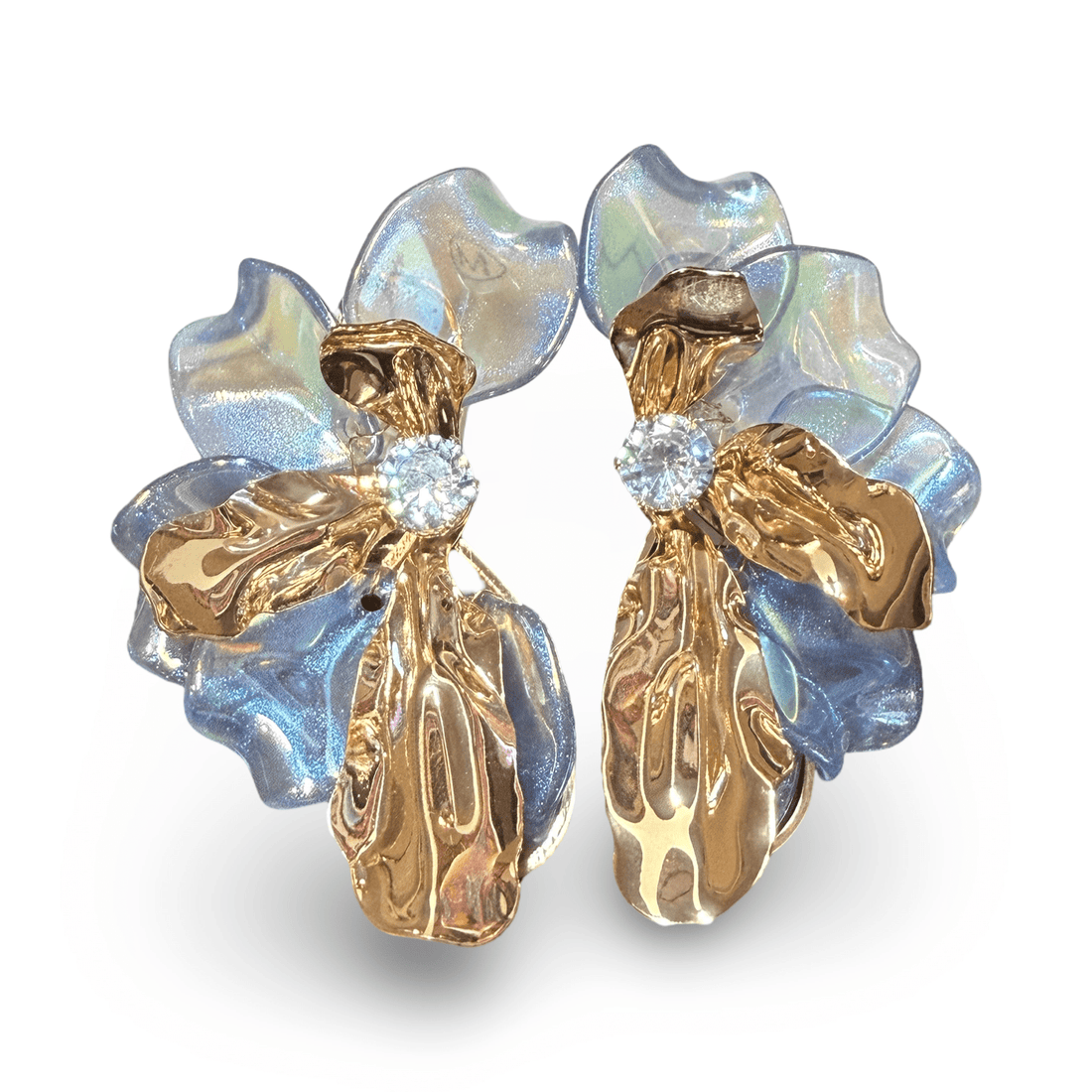 Floral Statement Earrings in Lavender Honey - Reed House of Jewels