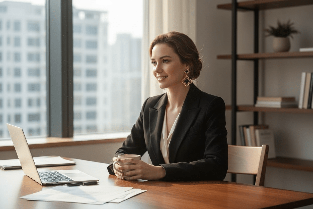 Gold Tone Black Clover Dangle Earrings - Reed House of Jewels
