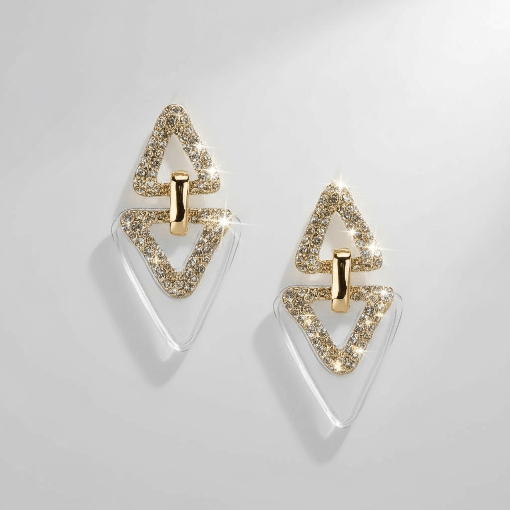 Geometric Glamour Drop Earrings - Reed House of Jewels