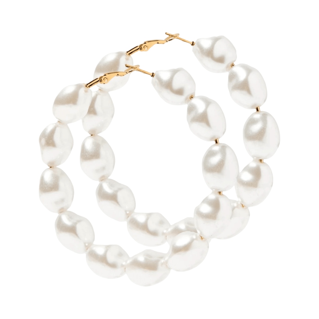 Baroque Pearl Hoop Earrings - Reed House of Jewels