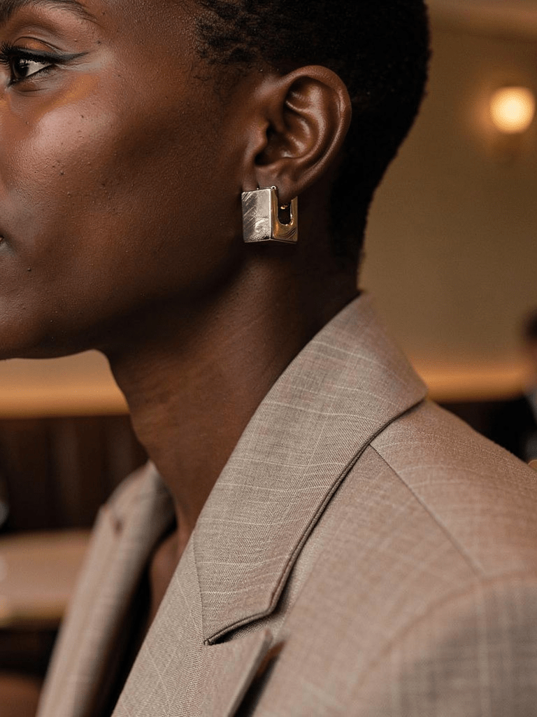 Gold Cube Huggie Earrings - Reed House of Jewels