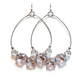 Dangling Silver - Tone and Pink Stone Teardrops - Reed House of Jewels