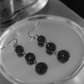Graphite Shambella Crystal Pace 3 - Tier Dangle Earrings - Reed House of Jewels