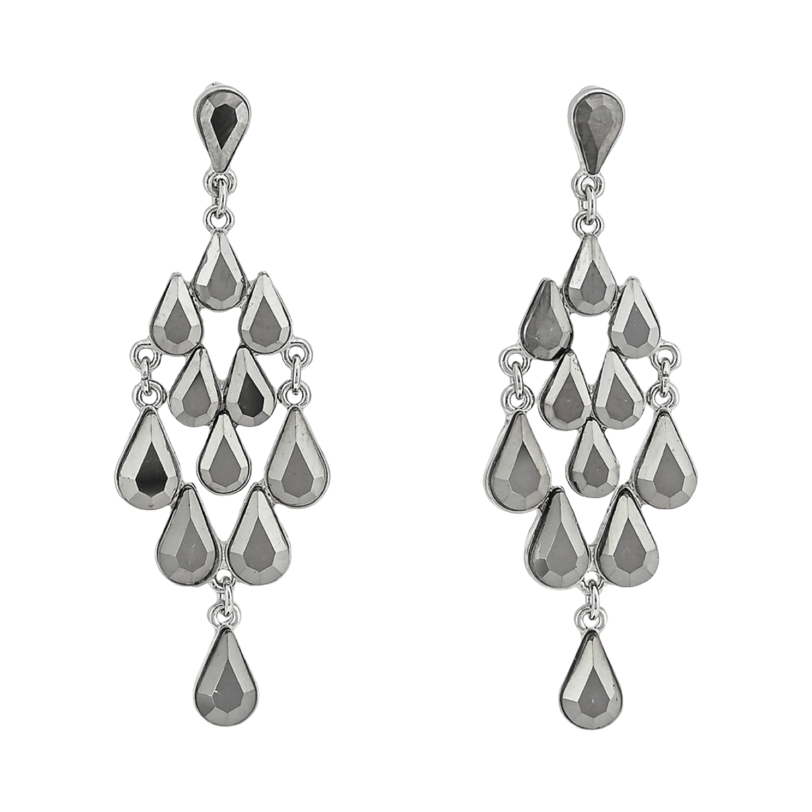 Gunmetal Glamour Chandelier Earrings - Reed House of Jewels