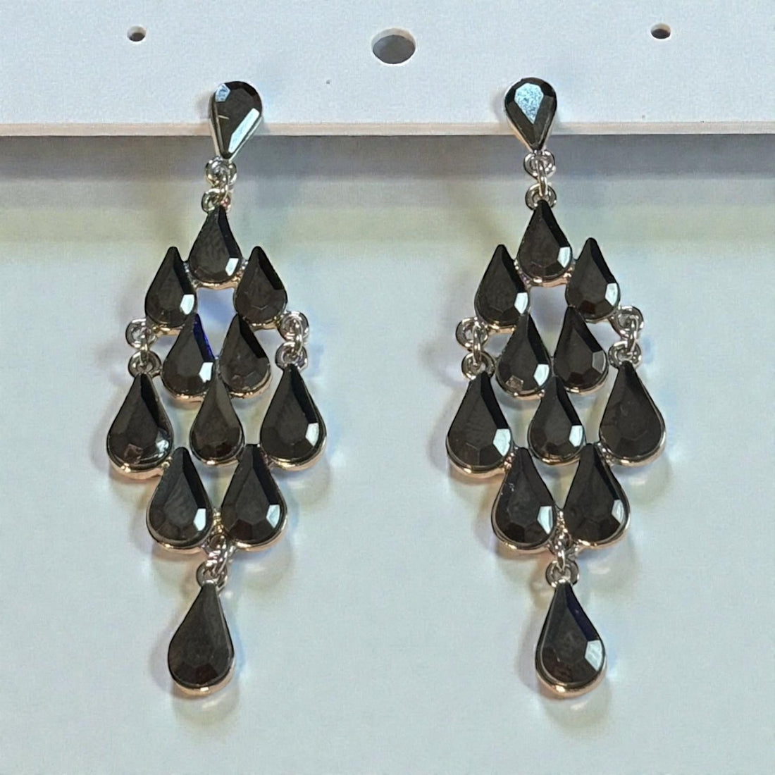 Gunmetal Glamour Chandelier Earrings - Reed House of Jewels