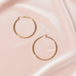 Gold Tone Classic Hoop Earrings - Reed House of Jewels