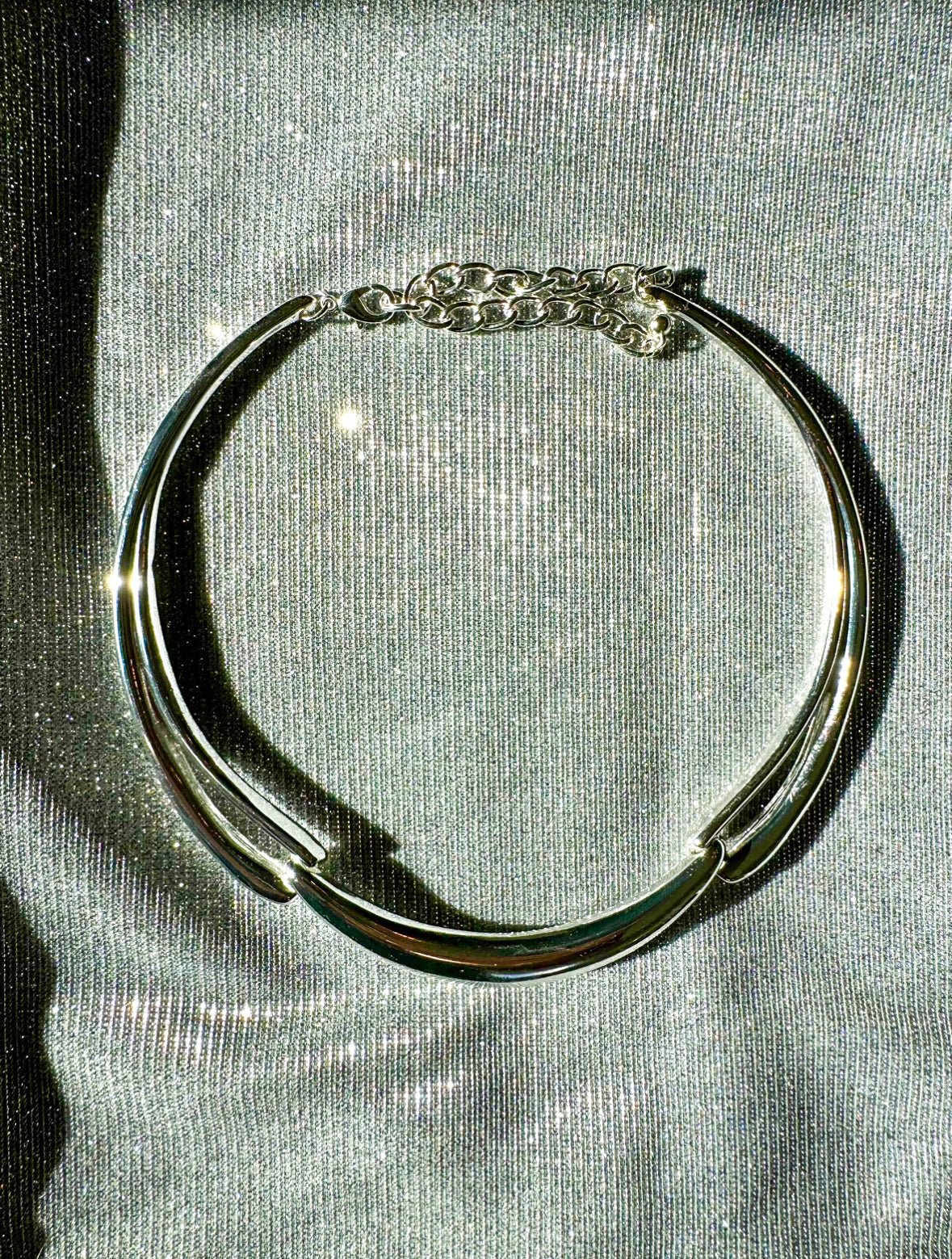 Silver 10 Inch Cable Collar Necklace - Reed House of Jewels
