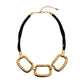 Black Multi - Stand Cord and Gold Necklace - Reed House of Jewels