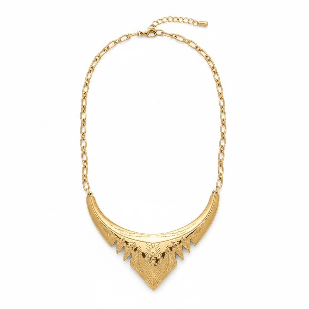 Etched Arrow Statement Necklace - Reed House of Jewels