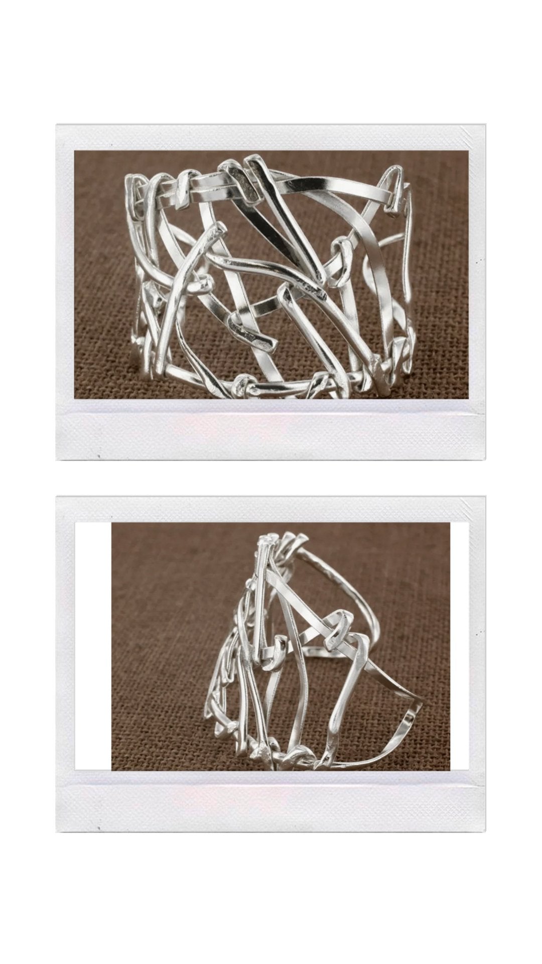 Silver Plated Wide Scribble Cuff Bracelet - Reed House of Jewels