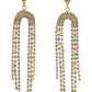 Gold Tone with Crystal Stone Fringe Drops Post Earrings - Reed House of Jewels