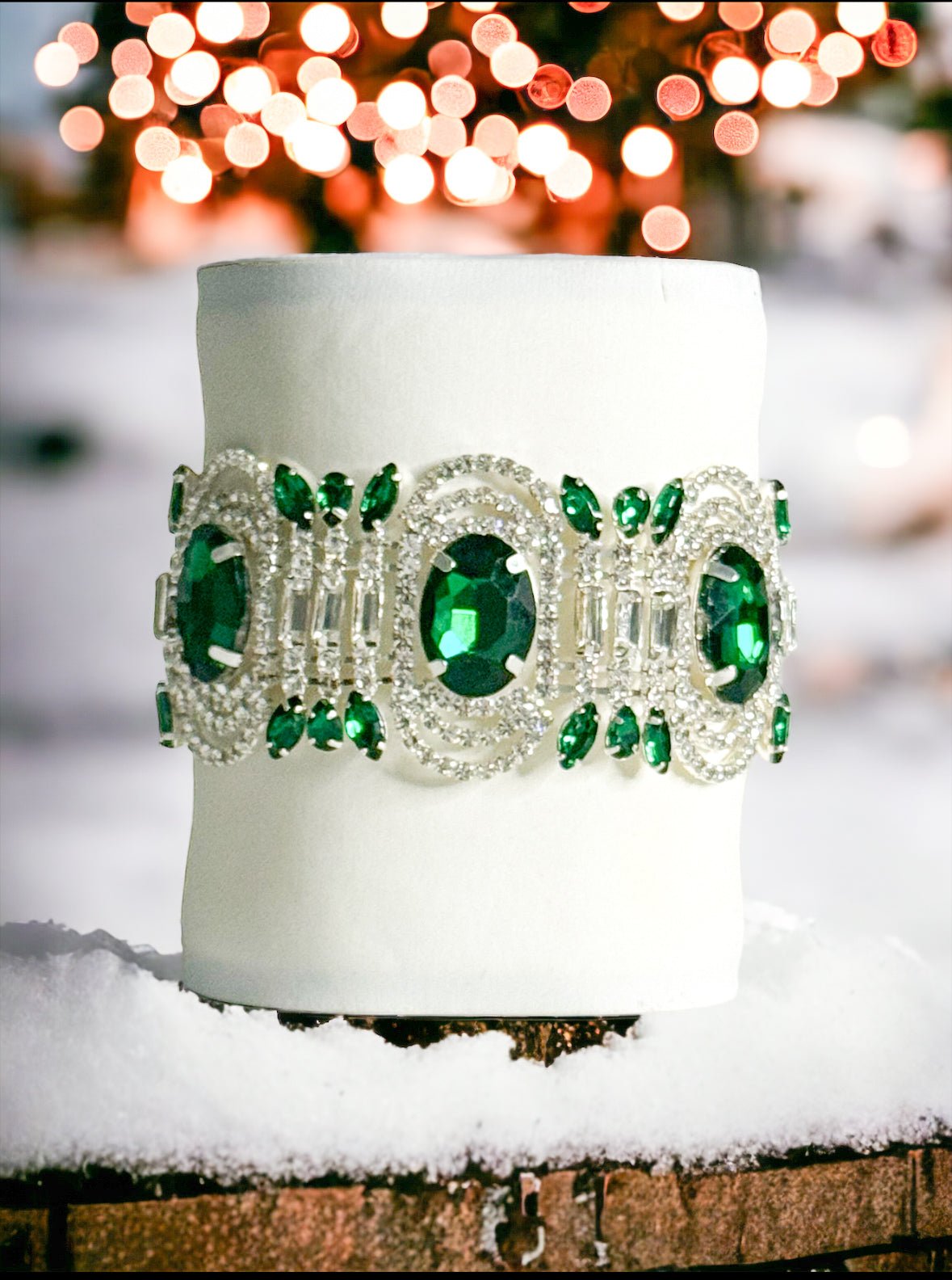 Emerald Crystal Art Deco Bracelet - Reed House of Jewels