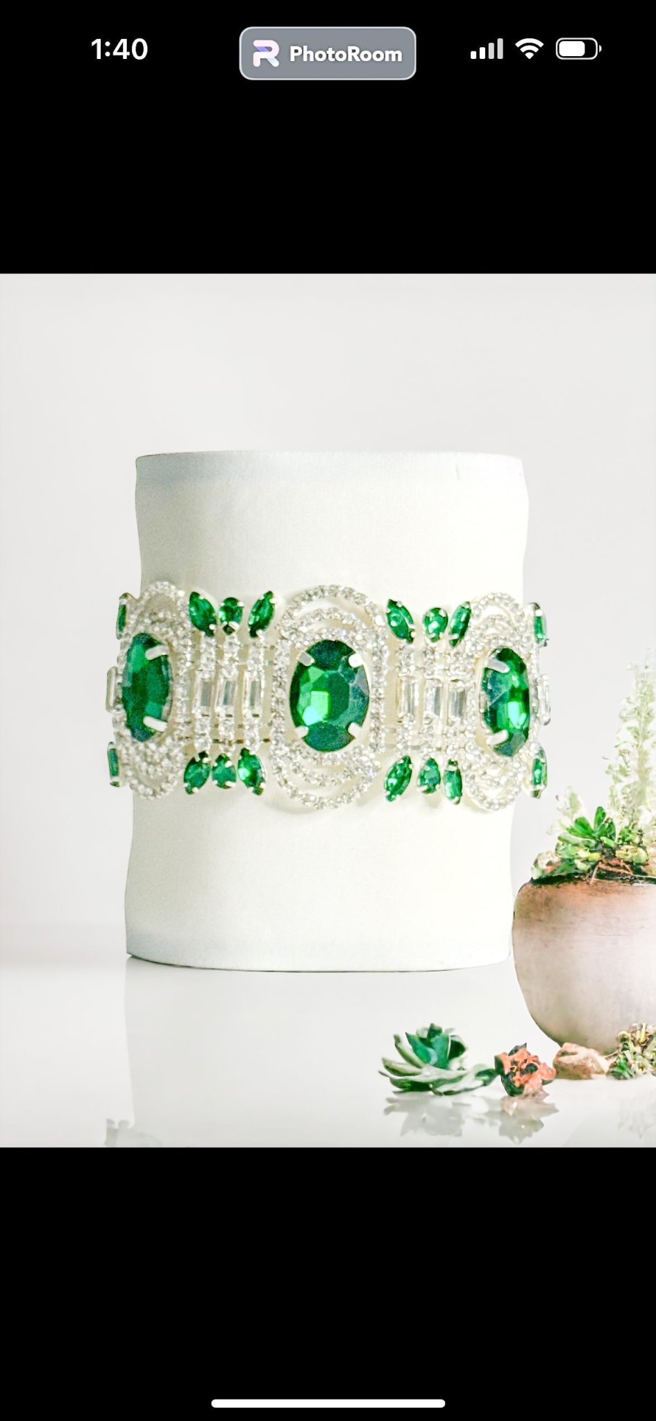 Emerald Crystal Art Deco Bracelet - Reed House of Jewels