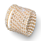 Pearl and Crystal Wrap Bracelet