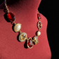 Pearl and Crystal Chunky Gold Tone Necklace