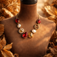 Pearl and Crystal Chunky Gold Tone Necklace